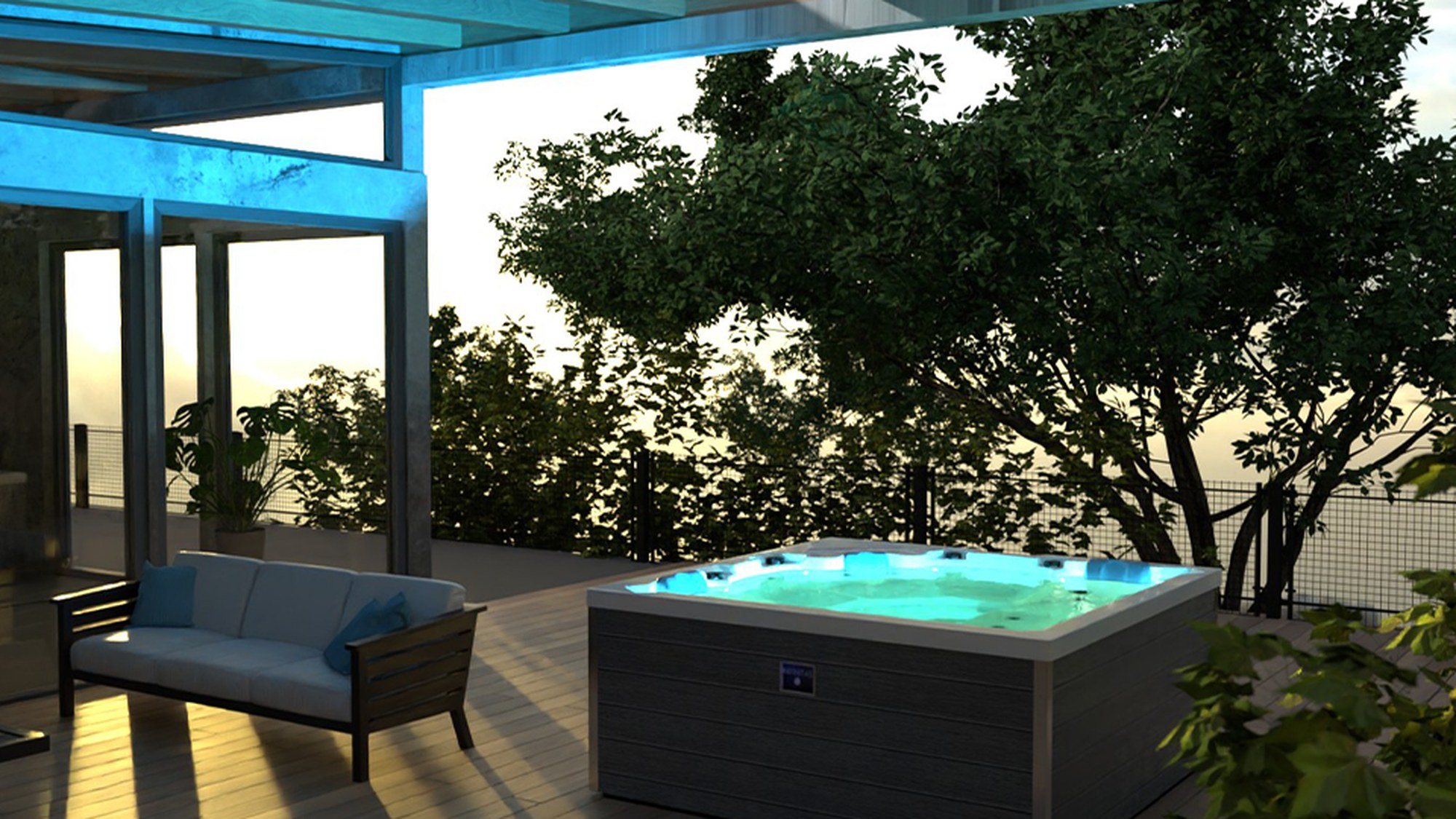 INFINITAS Blueline 500 Whirlpool im Außenbereich