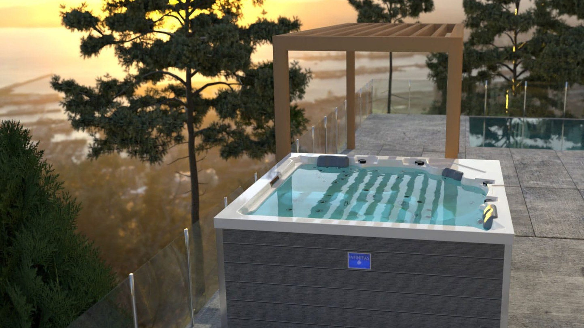 INFINITAS SE500 hot tub outdoors