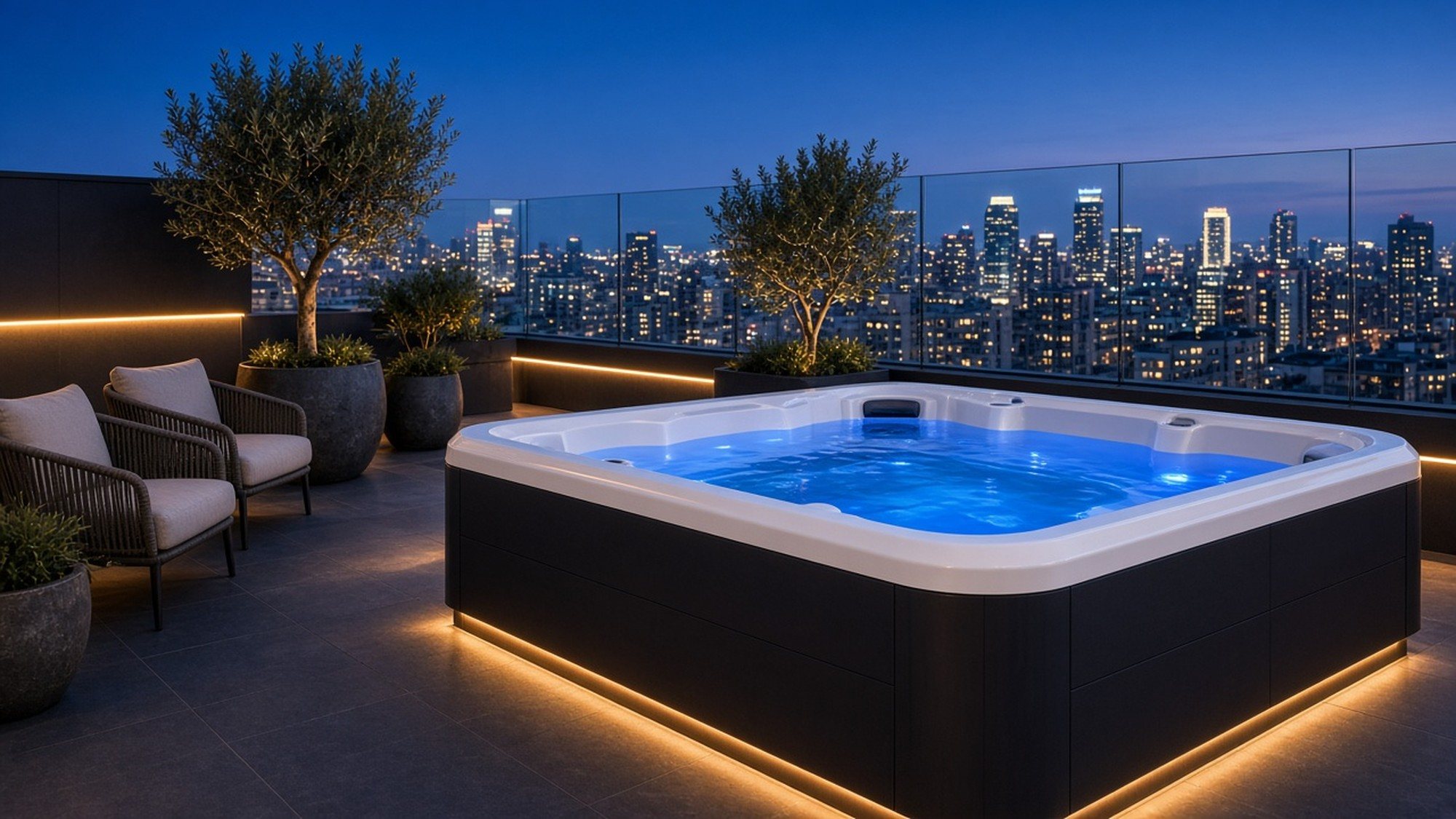 INFINITAS SE800 hot tub outdoors