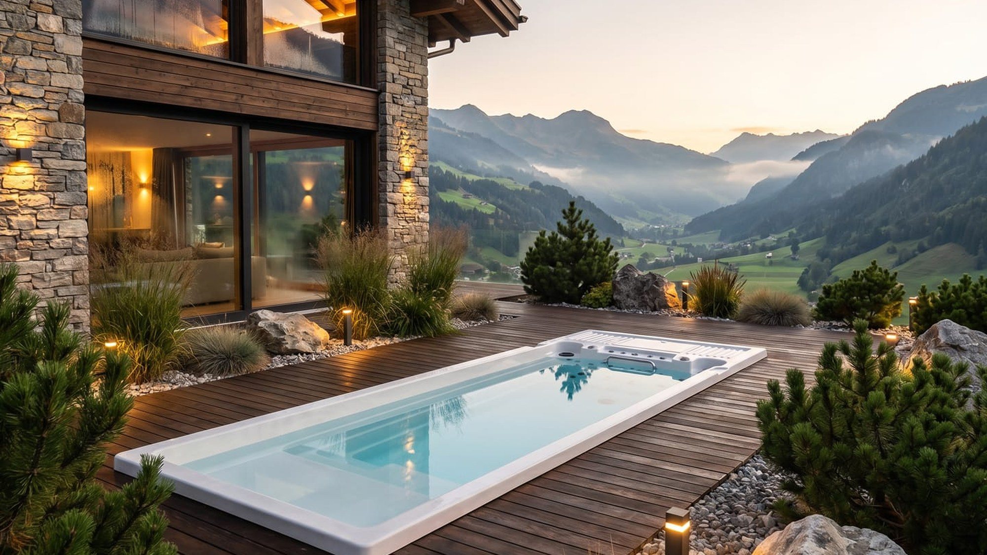 INFINITAS SP7900 Swim Spa im Außenbereich